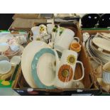 An assortment plates and china items