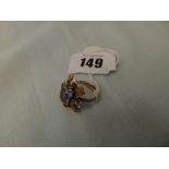 An 18ct Gold and Amethyst ring