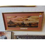 A framed oil painting signed