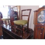 A set of four Victorian dining chairs