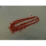 Two stick Coral necklaces