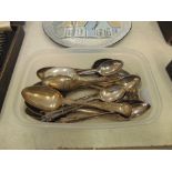 A small qty of plated spoons