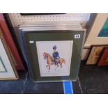 A set of six Military framed prints