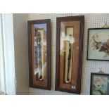 Two framed African artwork