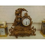 A French gilt framed Ormulu mantle clock,