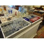 A part suite of glassware etc.