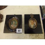 Two miniature pictures