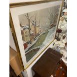 A large limited edition print, Winter scene,