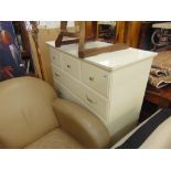 White three over three chest of drawers