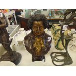 A bronze bust Beethoven
