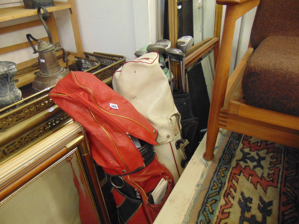 Three sets of golf clubs in bags - Image 2 of 2