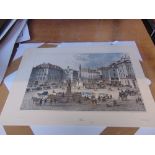 Three early 1800's prints European cities,