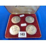 A Winston Churchill antique sterling Silver commemorative boxed coins, John Pinches Medalist Ltd.