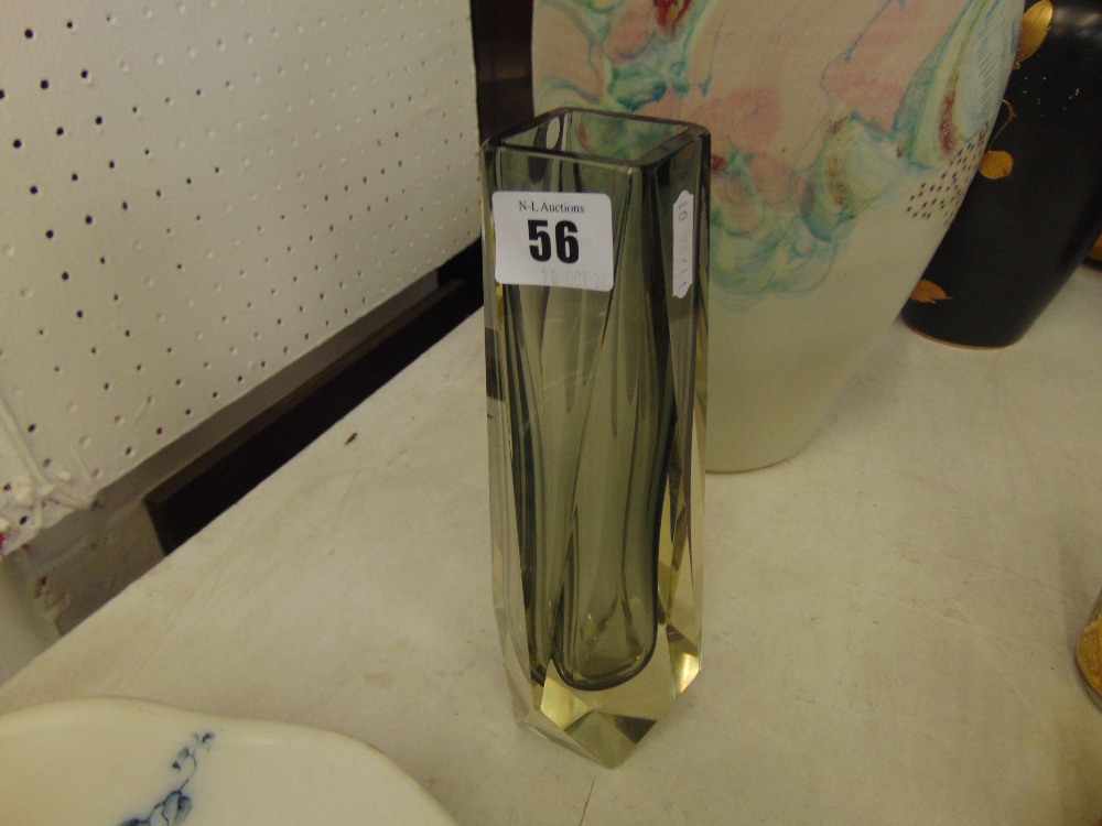 A vintage Murano 1960's grey vase, Sommerso, - Image 2 of 2