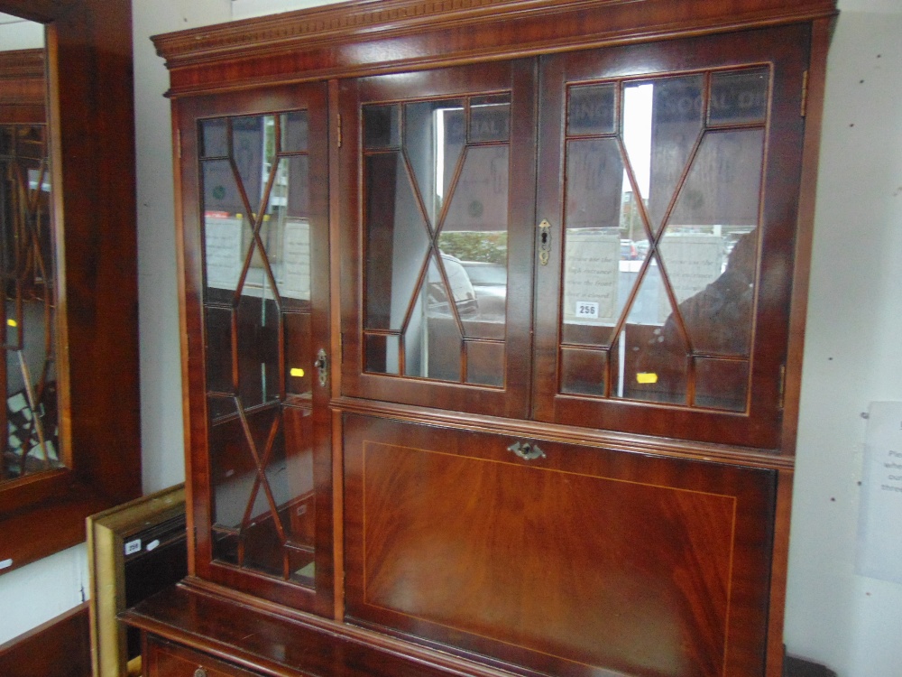 A Mahogany bookcase on cupboard base - Image 2 of 3