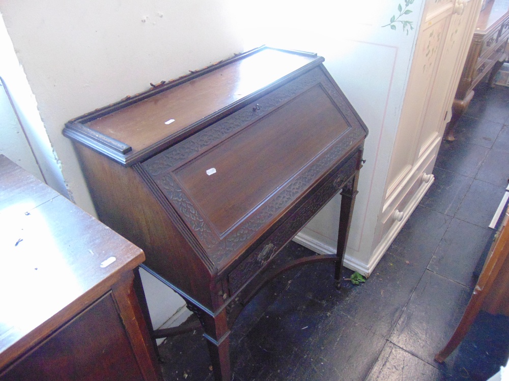 An Edwardian Mahogany bureau - Image 3 of 3