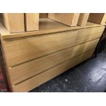 An Oak chest of six drawers