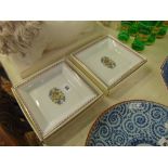 A pair of Limoges dishes,