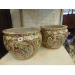 A pair of Canton fishbowl's,
