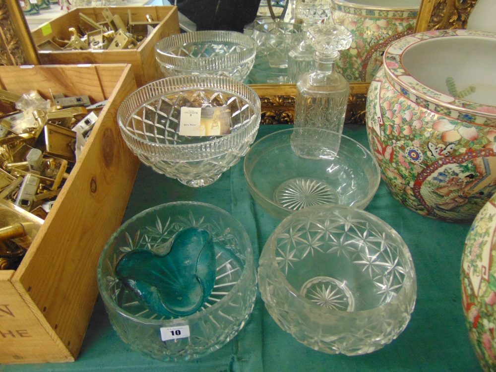 A qty of crystal bowls etc,