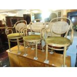 Three Bentwood carver chairs