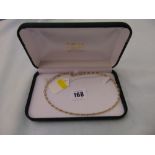 9ct Gold and cultured Pearl collar necklace