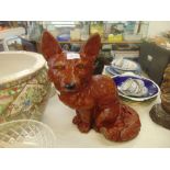 A stone painted Fox figure