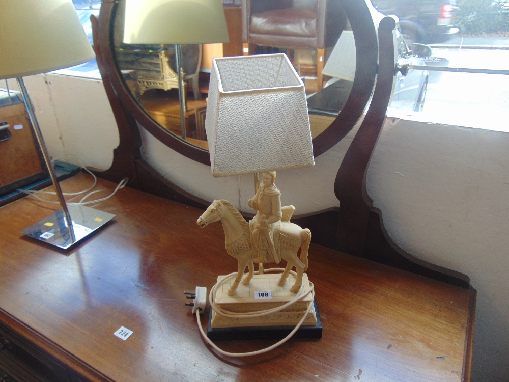 A warrior on Horseback table lamp