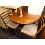 Gplan Oval table and six chairs