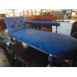 A Victorian Mahogany chaise lounge,