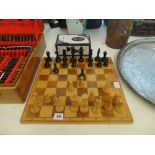 A Chess set and board