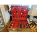 A complete set of boxed cutlery, 1950, Siam Bronze factory,