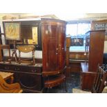 A mahogany corner cabinet,