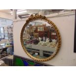 A gilt bevelled mirror