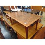 A retro copper top coffee table