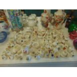 A large collection of Goss crested china