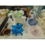 A qty of glass and china inc. dog of Fo etc.