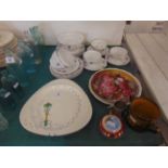 A Bavarian tea set, 2 Copeland Spode plates, Franklin Mint plate,
