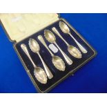 Six hallmarked silver grapefruit spoons,