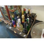 An assortment of wines and spirits,