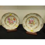 A pair of Swansea porcelain plates,