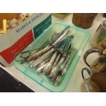 A qty of silver plated flatware inc.