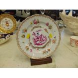 A floral cabinet plate,