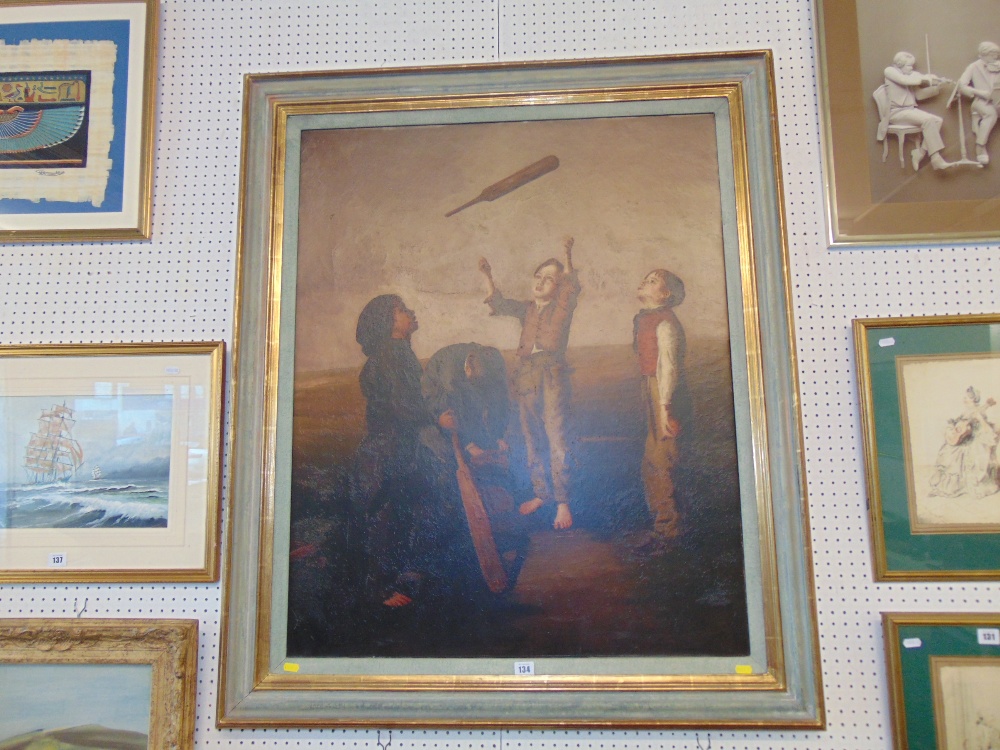 A large framed lithograph,