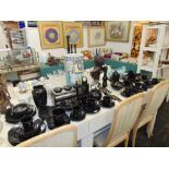 A large qty of black chinaware etc.
