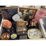 a qty of oddments inc. music box etc.