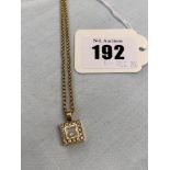 An 18ct gold Chopard pendant and chain set with Diamonds