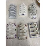 Six porcelain toast racks