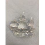 A Swarovski figure of 'Santa Maria' ship a.