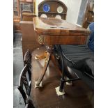 An inlaid brass card table a.